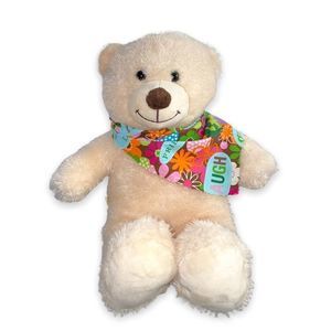 Build A Bear Workshop 2010 Stuffed Teddy Bear 16" Plush With Colorful Scarf